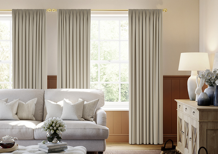 Berkshire Pencil Pleat, Fawn - Ready Made Curtains - Image 3